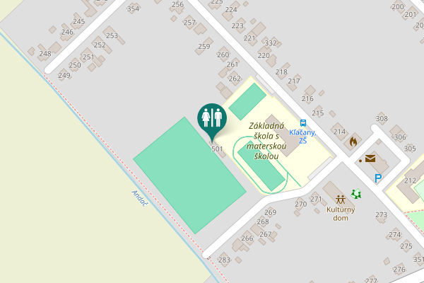 Map showing location of 501 Toilet