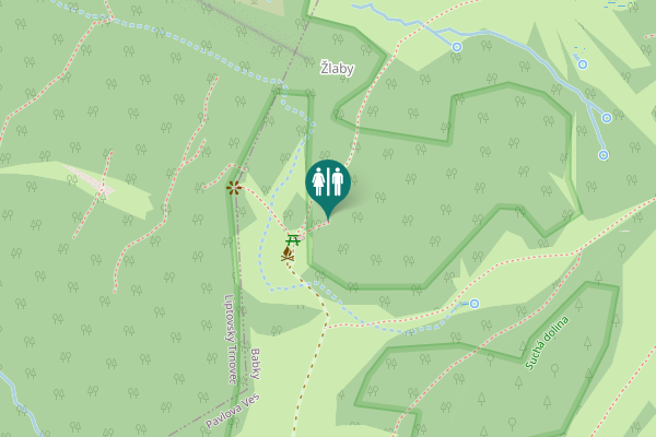 Map showing location of Pavlova Ves Toilet