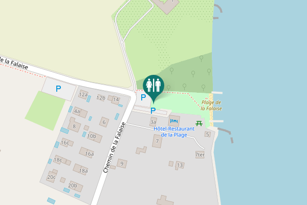 Map showing location of Chemin de la Falaise 3a Toilet