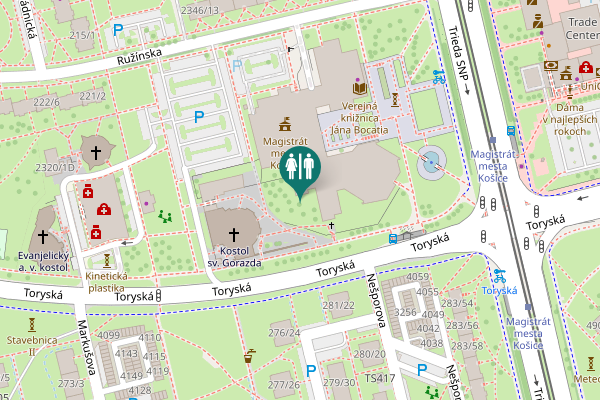 Map showing location of Trieda SNP 1280/48A Toilet