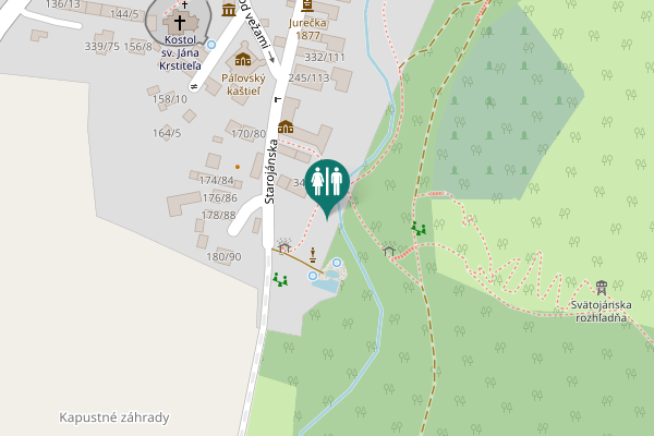 Map showing location of Starojánska 341/119 Toilet