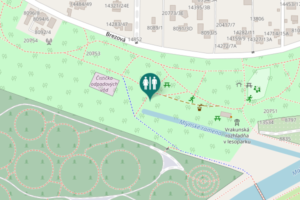 Map showing location of 20752 Toilet