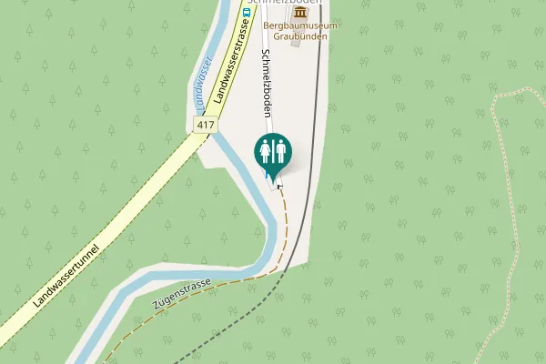 Map showing location of Schmelzboden Toilet