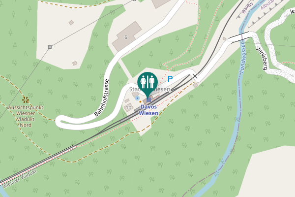 Map showing location of Bahnhofstrasse 12 Toilet