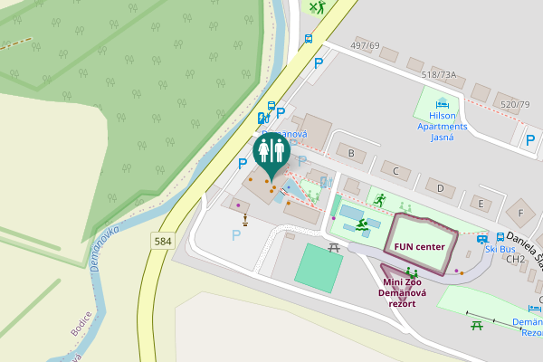 Map showing location of Daniela Šlachtu 537/2 Toilet