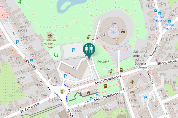 Map showing location of Pezinok 4062 Toilet