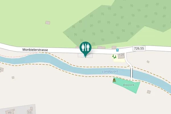Map showing location of Monbielerstrasse Toilet