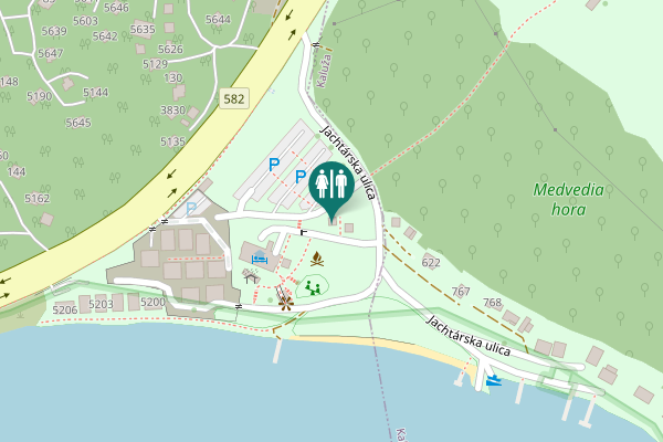 Map showing location of Jachtárska ulica Toilet