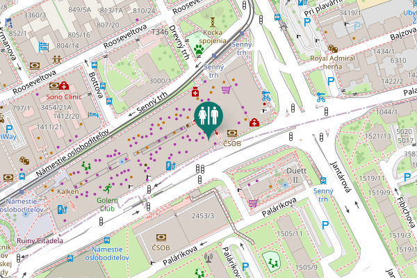 Map showing location of Námestie osloboditeľov 3377 Toilet