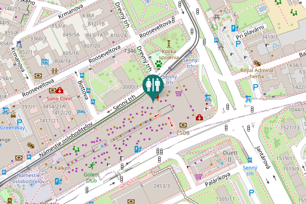 Map showing location of Námestie osloboditeľov 3377 Toilet