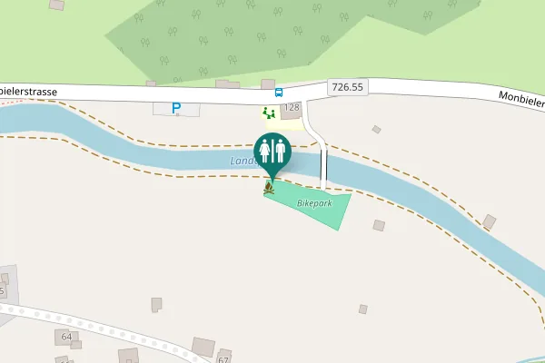 Map showing location of Monbielerstrasse 128 Toilet