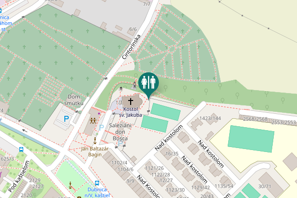 Map showing location of Námestie sv. Jakuba 2/2 Toilet