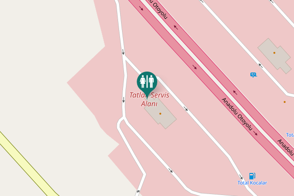 Map showing location of Anadolu Otoyolu Toilet