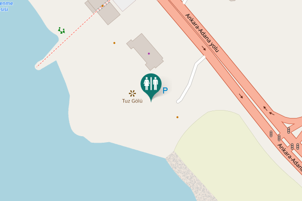 Map showing location of Ankara-Adana yolu Toilet