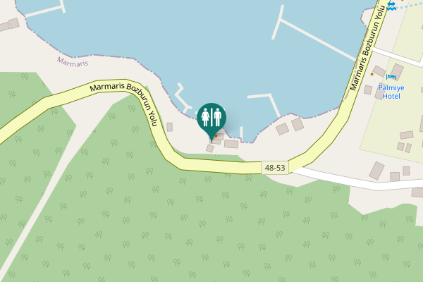Map showing location of Marmaris Bozburun Yolu Toilet