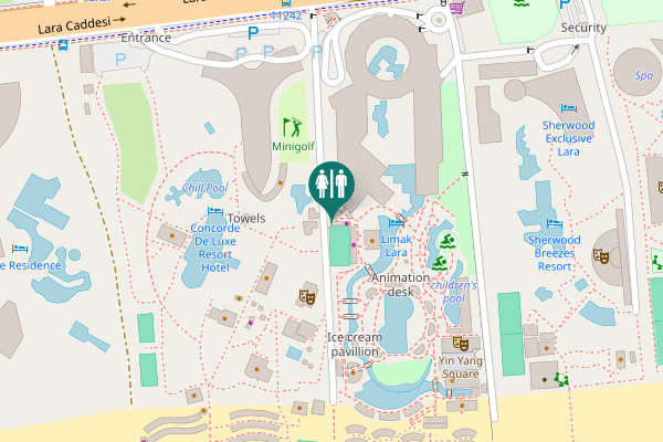 Map showing location of Lara Caddesi 358/1 Toilet