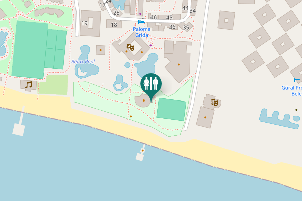 Map showing location of Serik Toilet