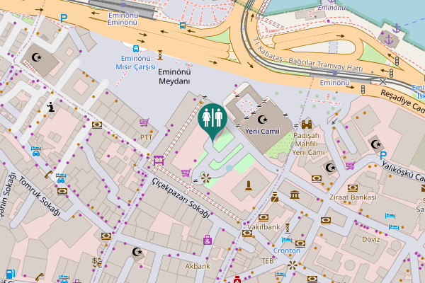 Map showing location of Istanbul Toilet