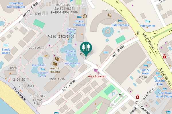 Map showing location of Toilet -3