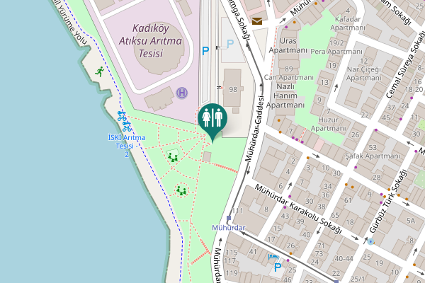 Map showing location of Damga Sokağı 98 Toilet
