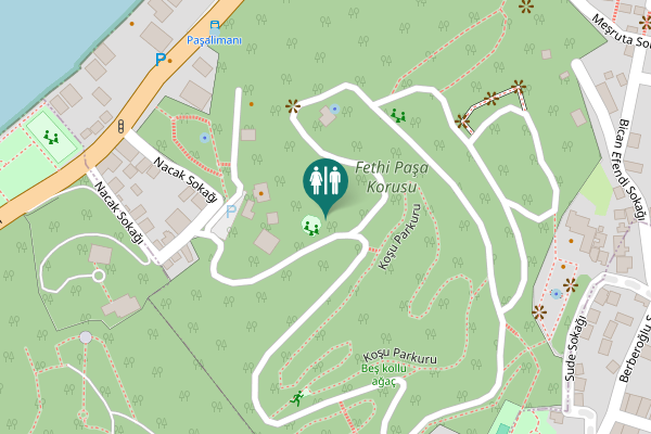 Map showing location of Koşu Parkuru Toilet