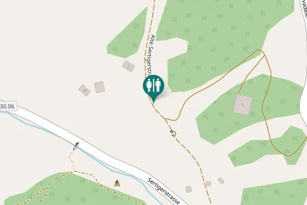 Map showing location of Alte Sertigerstrasse 2 Toilet