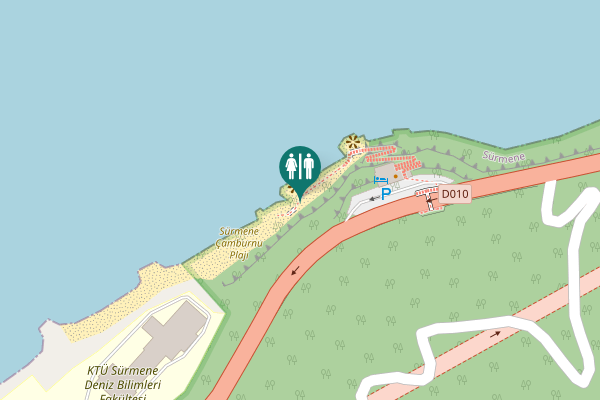 Map showing location of D010 Toilet