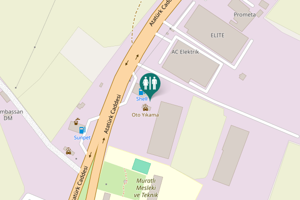Map showing location of Atatürk Caddesi Toilet