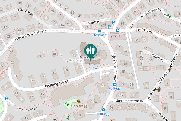 Map showing location of Rodteggstrasse 6 Toilet