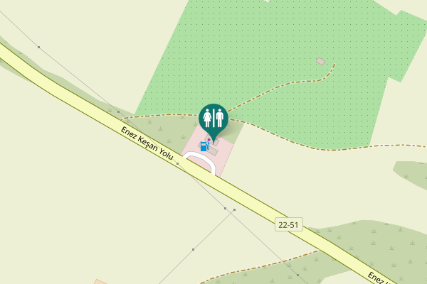 Map showing location of Enez Keşan Yolu Toilet