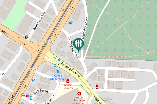 Map showing location of Güral Sokak Toilet