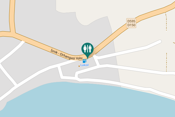 Map showing location of İznik - Orhangazi Yolu Toilet