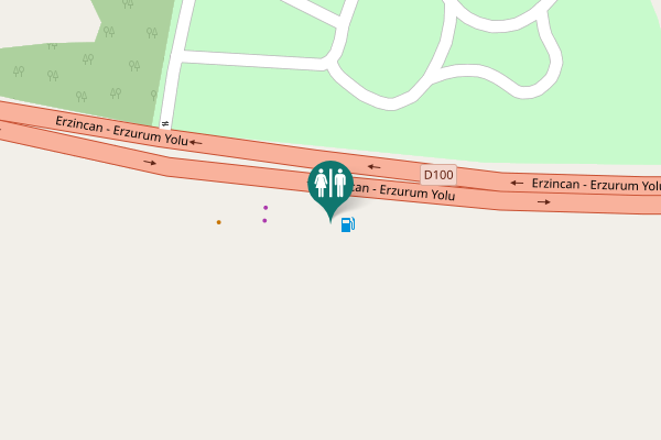 Map showing location of Erzincan - Erzurum Yolu Toilet