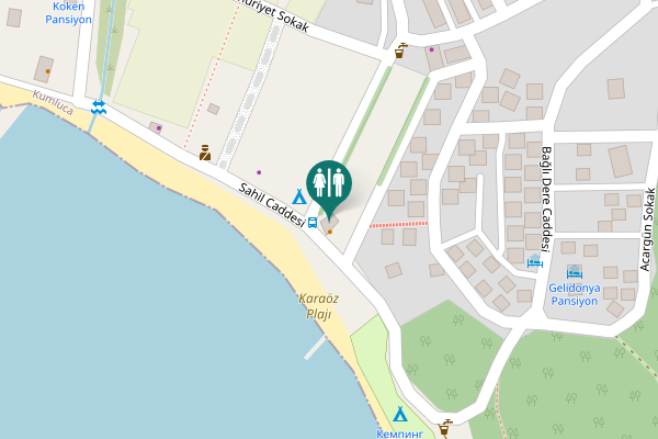 Map showing location of Kumluca Toilet