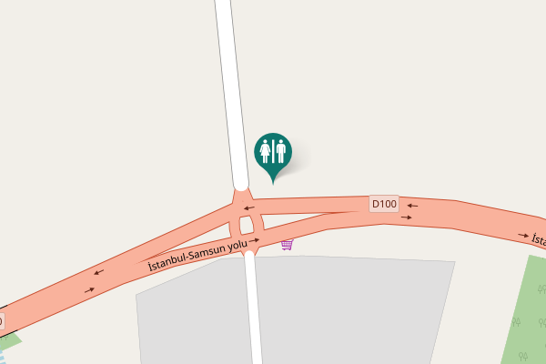 Map showing location of İstanbul-Samsun yolu Toilet