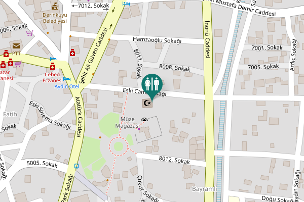 Map showing location of Eski Cami Sokağı Toilet