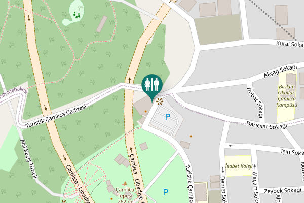 Map showing location of Turistik Çamlıca Caddesi 2 Toilet