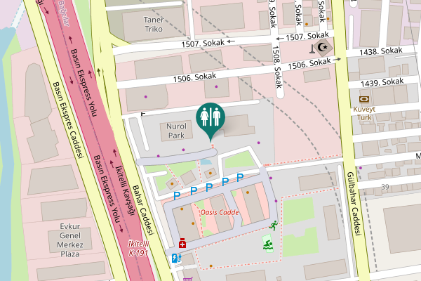 Map showing location of Bağcılar Toilet