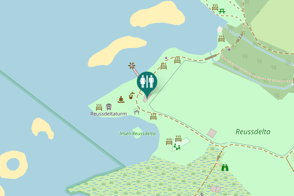 Map showing location of Info-Steg Toilet