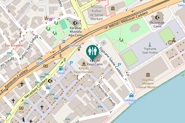Map showing location of Kemeraltı Caddesi 50 Toilet