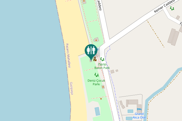 Map showing location of Kemal Akça Caddesi Toilet