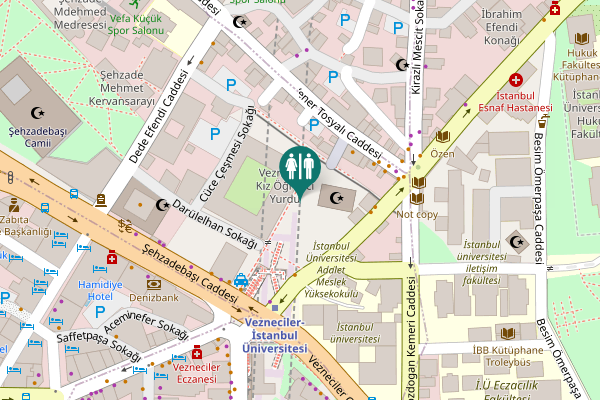 Map showing location of Istanbul Toilet
