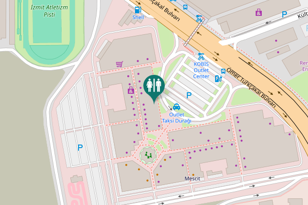 Map showing location of Ömer Türkçakal Bulvarı Toilet