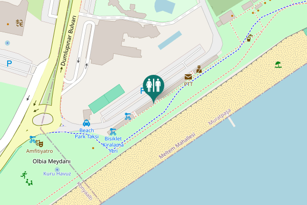 Map showing location of Antalya Toilet