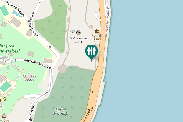 Map showing location of Yahya Kemal Caddesi 36 Toilet