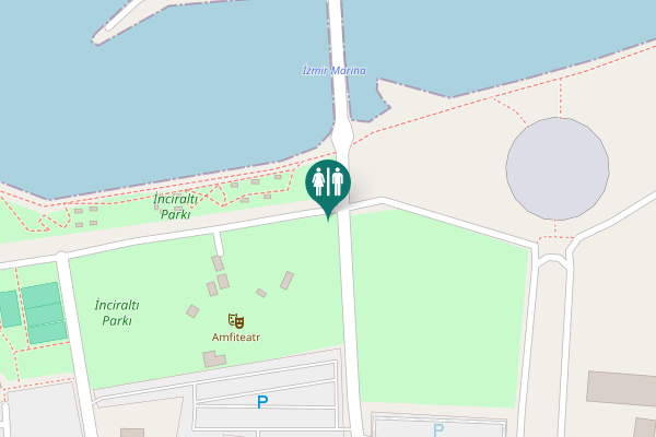 Map showing location of Balçova Toilet