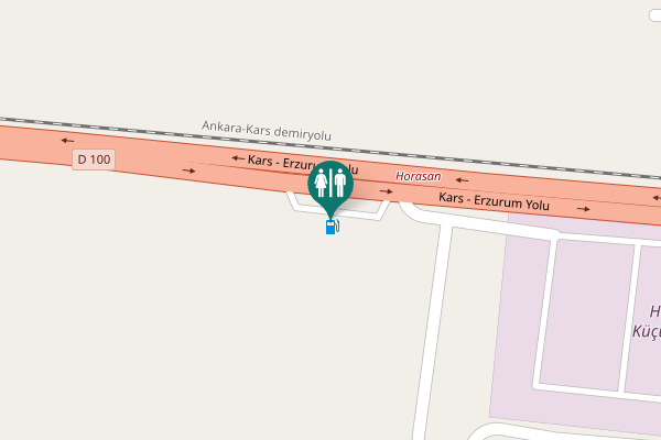 Map showing location of Kars - Erzurum Yolu Toilet