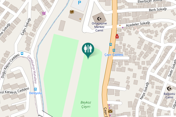 Map showing location of Beykoz Toilet