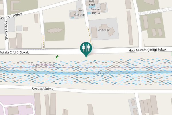 Map showing location of Hacı Mutafa Çiftliği Sokak Toilet