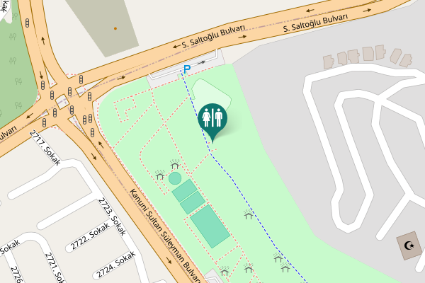 Map showing location of S. Saltoğlu Bulvarı Toilet